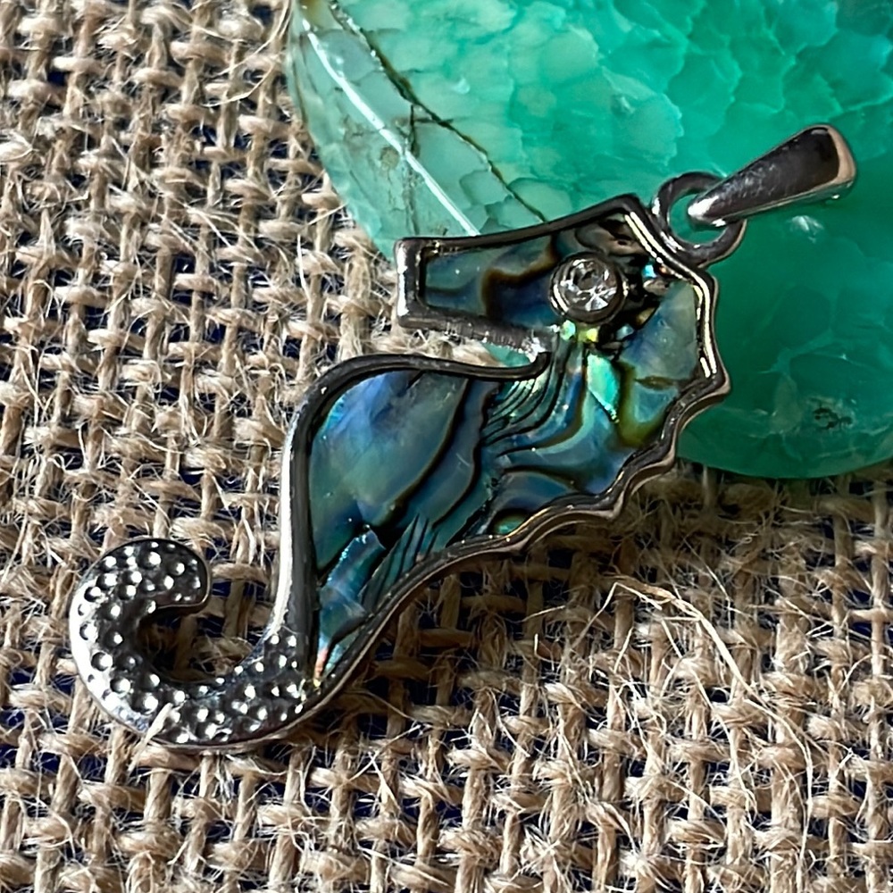 Pendant with abalone stone